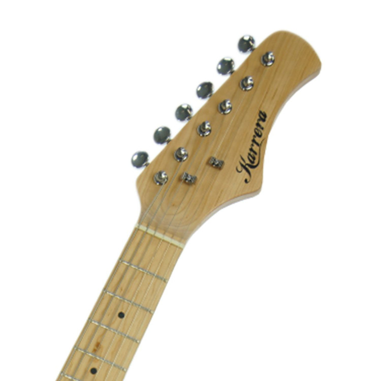 Karrera Kids Electric Guitar Junior Beginner Double Cutaway Scaled-Down Instrument for Children - Pink image 8