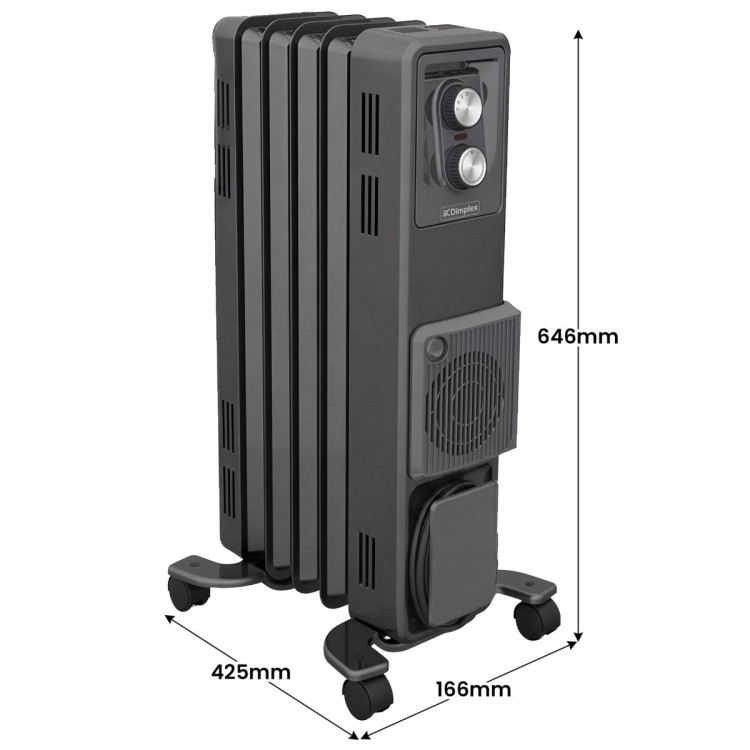 Dimplex 1.5kW Oil Free Column Heater 5 Fin with Thermostat Turbo Fan image 4