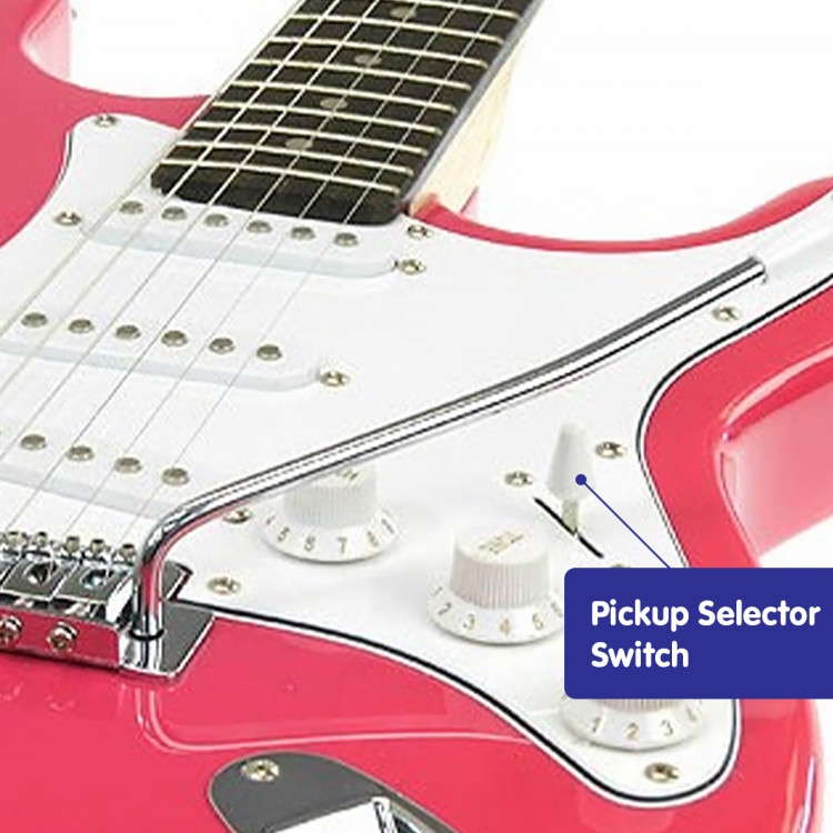 Karrera 39in Electric Guitar  - Pink image 6