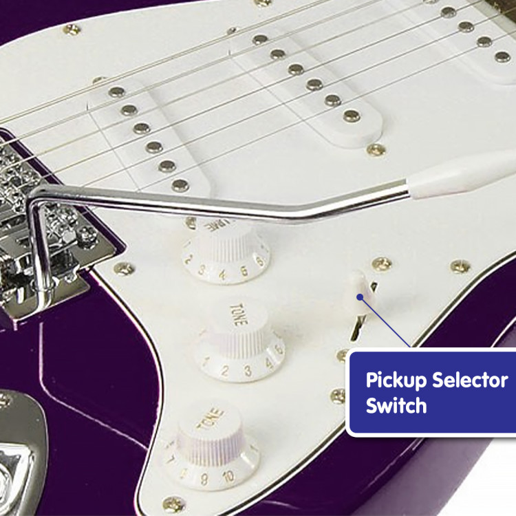 Karrera 39in Electric Guitar - Purple image 4