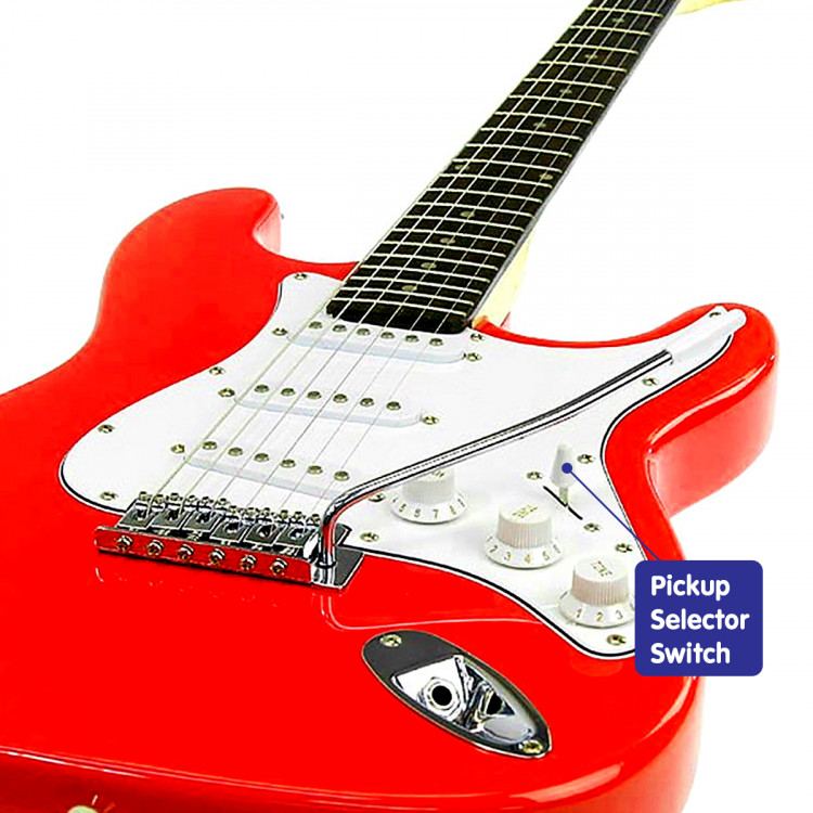 Karrera 39in Electric Guitar - Red image 4