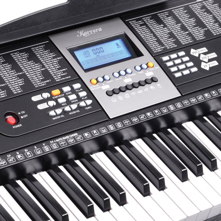 Karrera 61 Keys Electronic Keyboard Piano with Stand - Black image 7