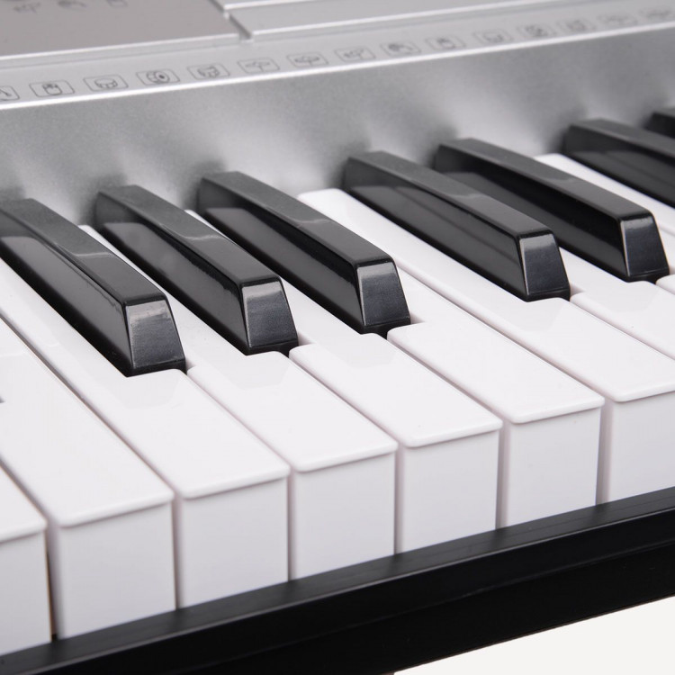 Karrera 61 Keys Electronic Keyboard Piano with Stand - Silver image 5