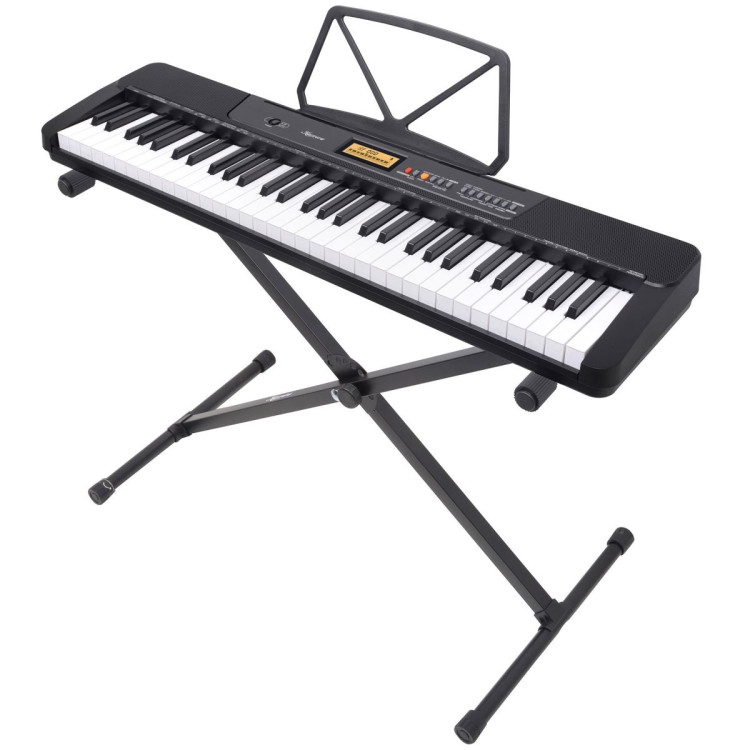 Karrera 61-Key Electronic Keyboard with LCD Display and Touch Response in Black CHJ-291 image 3