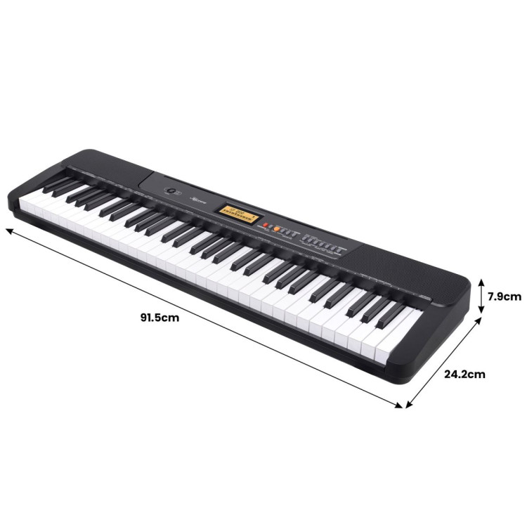 Karrera 61-Key Electronic Keyboard with LCD Display and Touch Response in Black CHJ-291 image 4