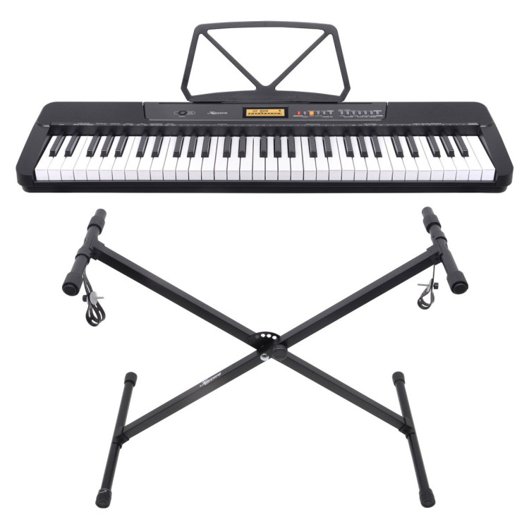 Karrera 61-Key Electronic Keyboard with LCD Display and Touch Response in Black CHJ-291 image 5
