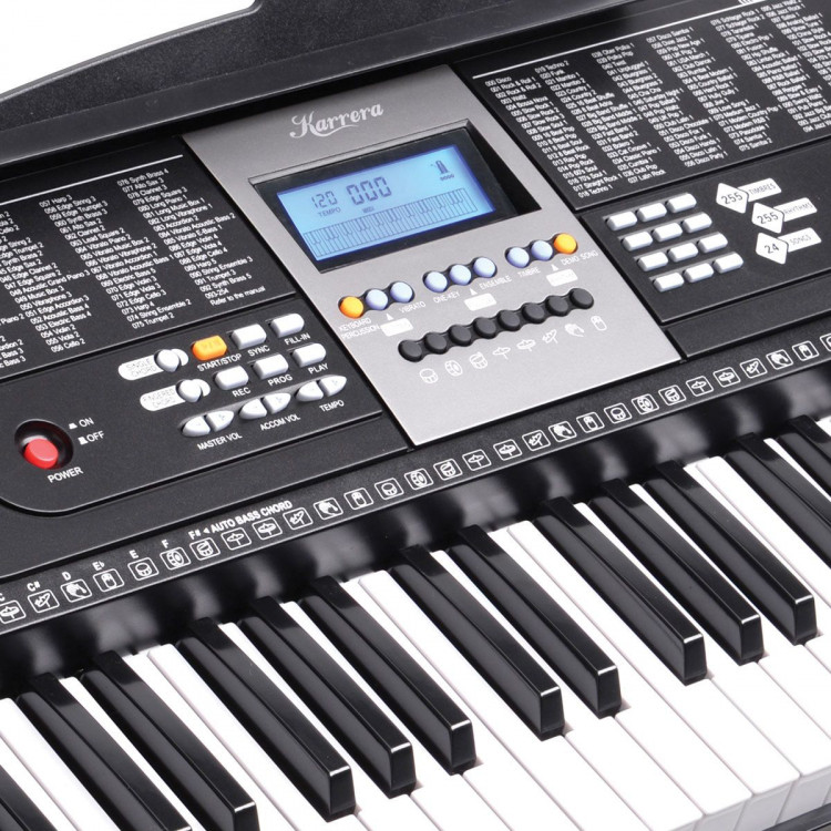 Karrera 61 Keys Electronic LED Keyboard Piano with Stand - Black image 10