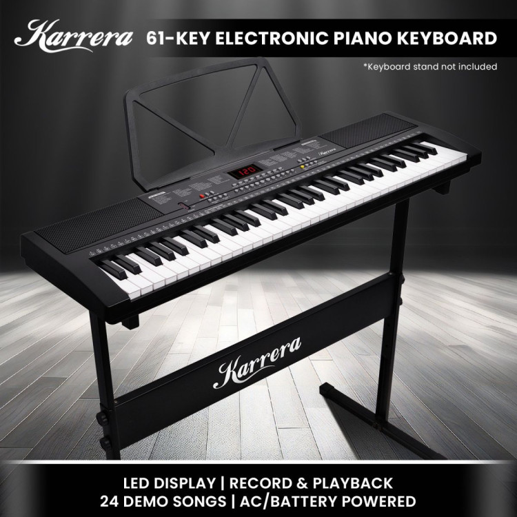 Karrera 61-Key Electronic Piano Keyboard 75cm - Black image 11