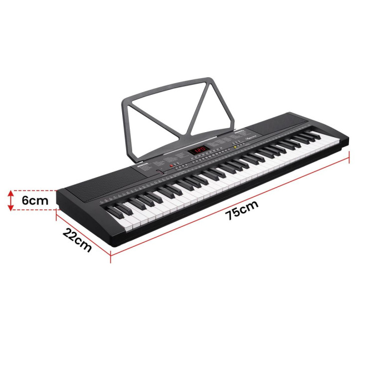 Karrera 61-Key Electronic Piano Keyboard 75cm - Black image 4
