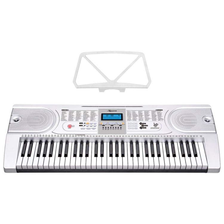 Karrera 61 Keys Electronic LED Keyboard Piano with Stand - Silver image 5