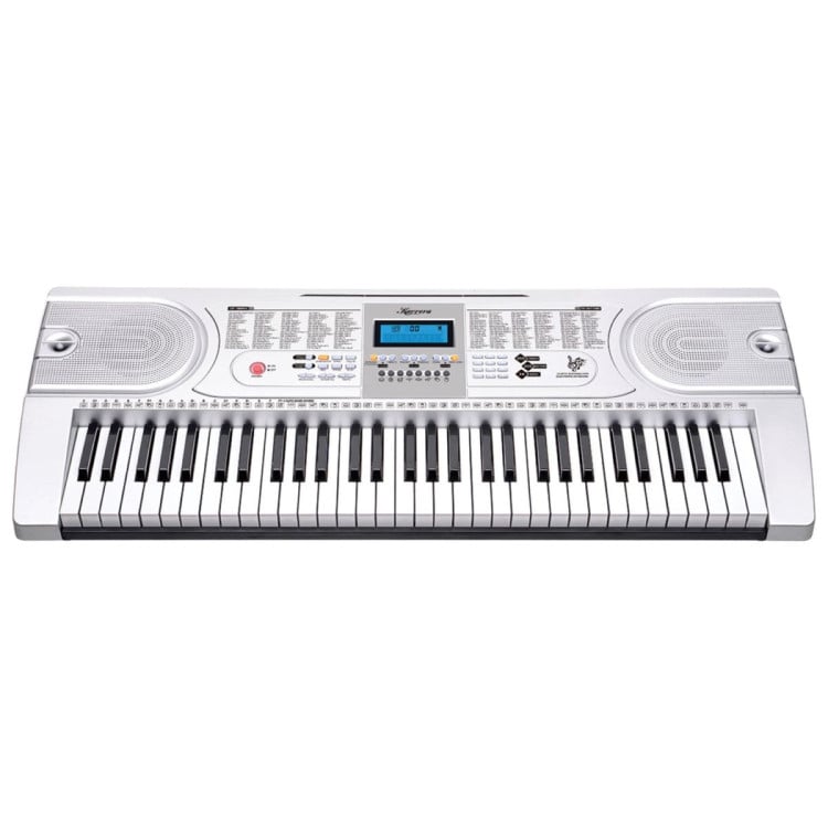 Karrera 61 Keys Electronic Keyboard Piano with Stand - Silver image 3