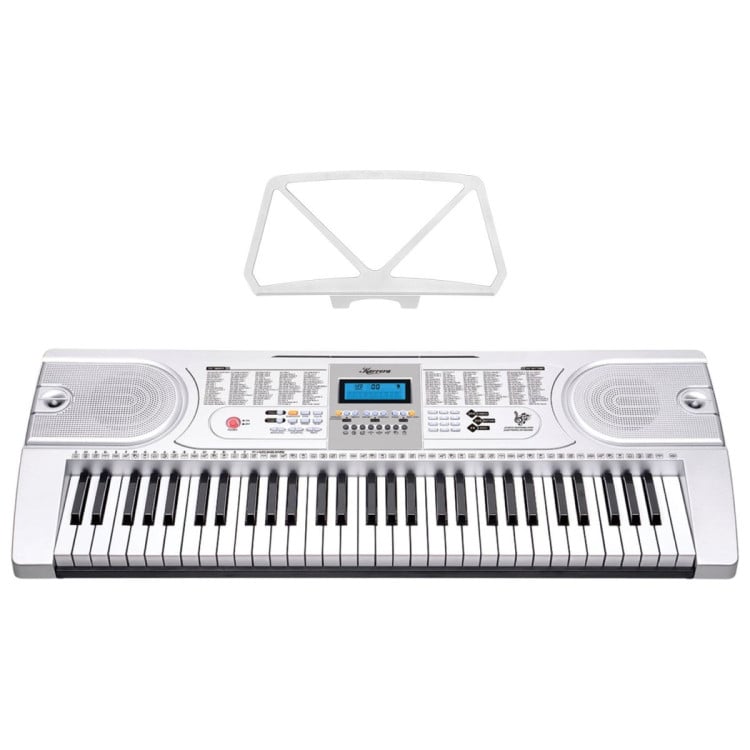 Karrera 61 Keys Electronic Keyboard Piano with Stand - Silver image 5