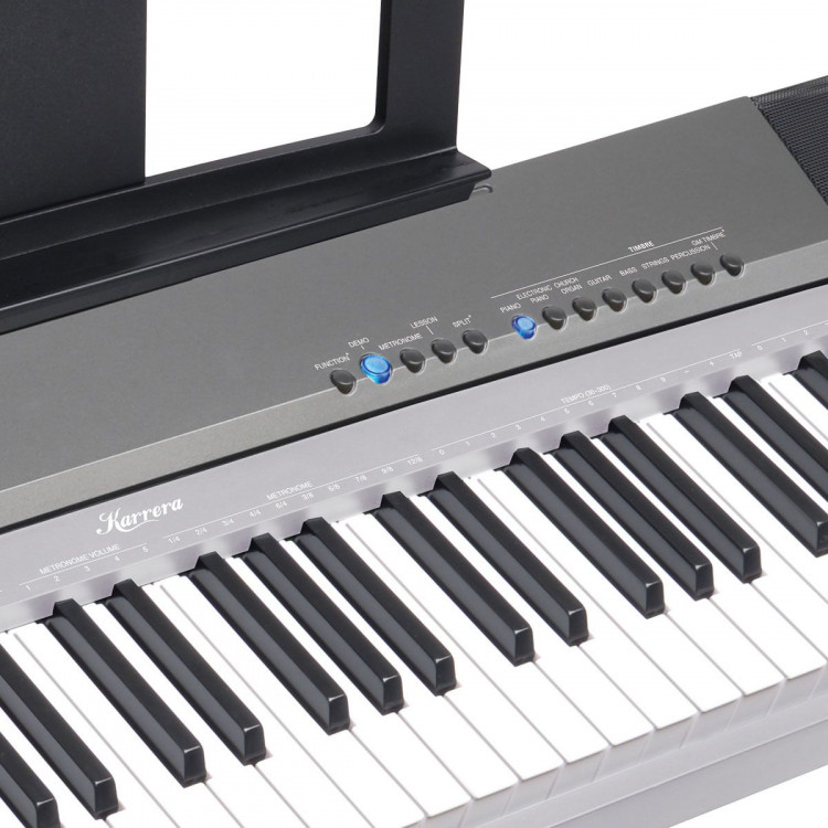 Karrera 88 Keys Electronic Keyboard Piano with Stand Silver image 4