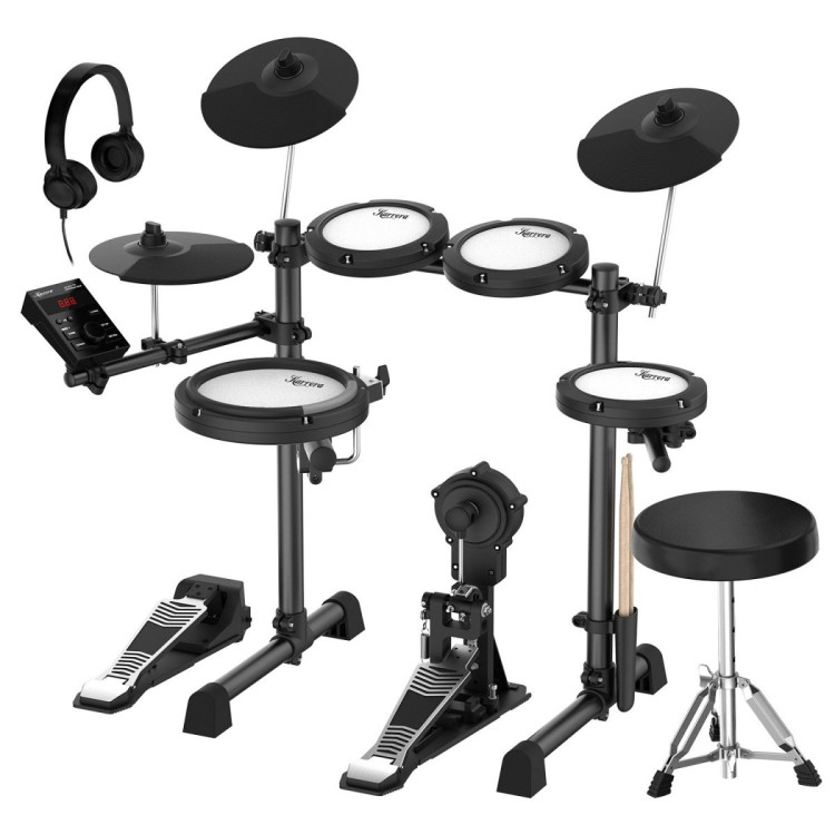 Karrera 18S Electronic Drum Kit Quiet Mesh Pads 8 Dual-Trigger Snare Bluetooth 300+ Sounds image 5