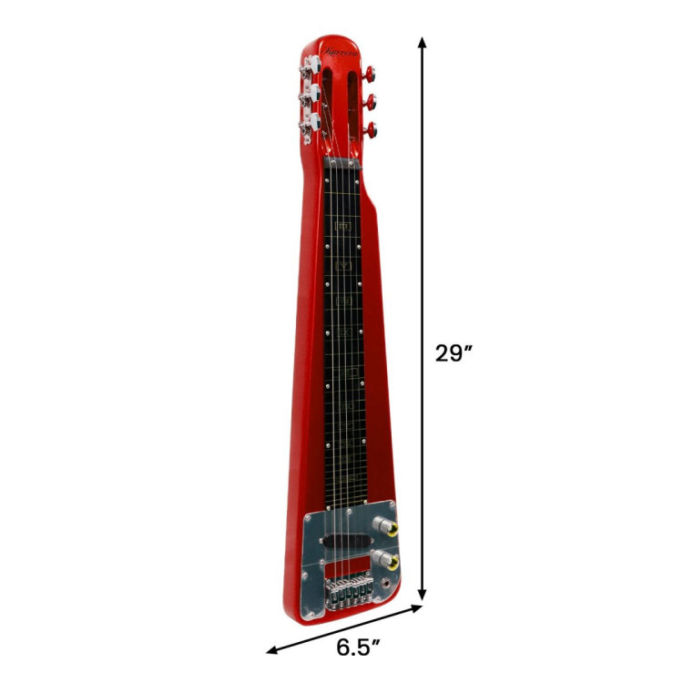 Karrera 6-String Steel Lap Guitar - Metallic Red image 4