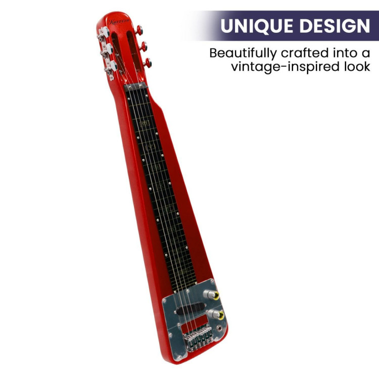 Karrera 6-String Steel Lap Guitar - Metallic Red image 6