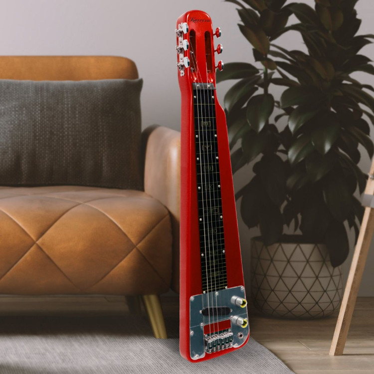 Karrera 6-String Steel Lap Guitar - Metallic Red image 9