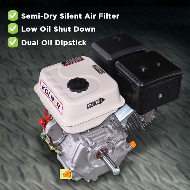 Kolner 13hp 25.4mm Horizontal Key Shaft Q Type Petrol Engine - Recoil Start image 8