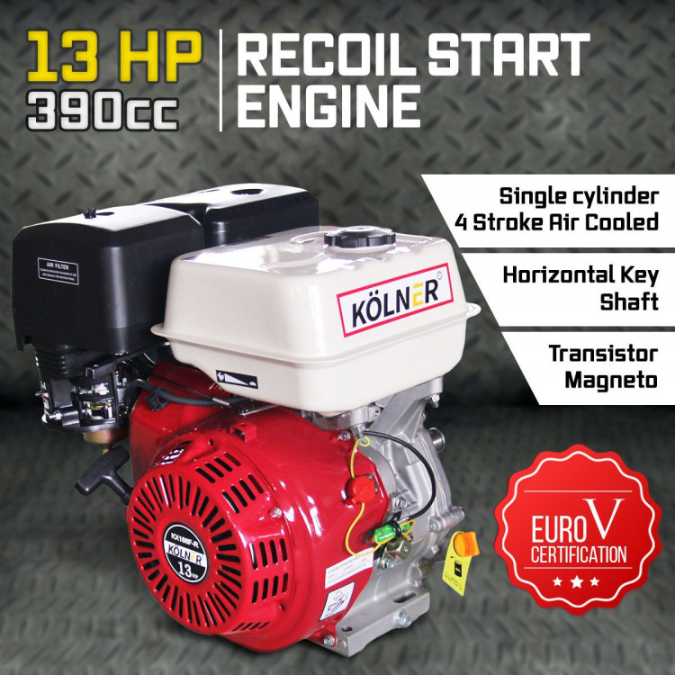Kolner 13hp 25.4mm Horizontal Key Shaft Q Type Petrol Engine - Recoil Start image 10