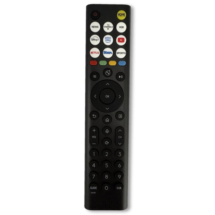 Hisense ERF2AA38H Genuine Original TV Remote Control 20141097 Replacement Remote for Q6SAU and U6SAU Hisense TV Black