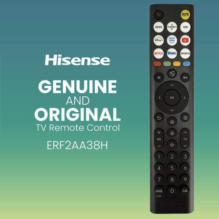 Hisense ERF2AA38H Genuine Original TV Remote Control 20141097 Replacement Remote for Q6SAU and U6SAU Hisense TV Black image 3