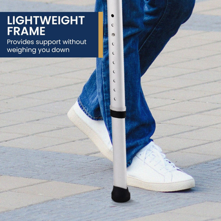 Evekare Heavy Duty Under Arm Walking Crutch - Silver image 8