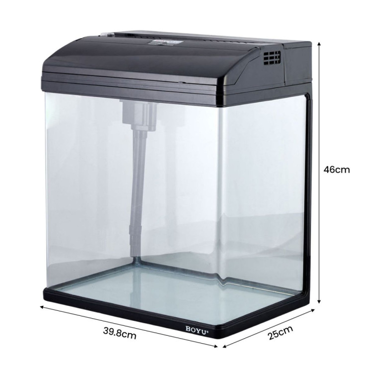 37L Aquarium With Bio Filter System LED Kit Curved Design Complete Kit image 5