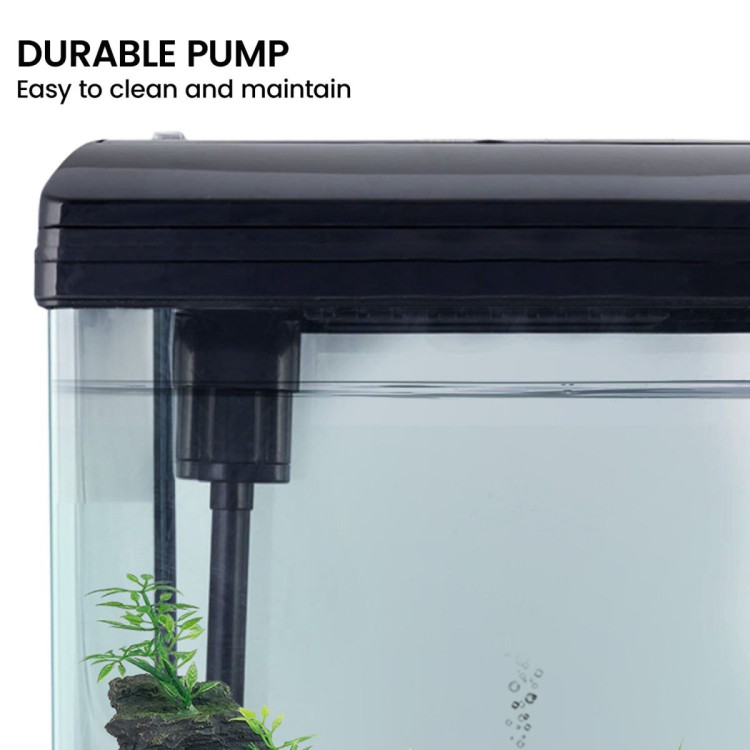 37L Aquarium With Bio Filter System LED Kit Curved Design Complete Kit image 8