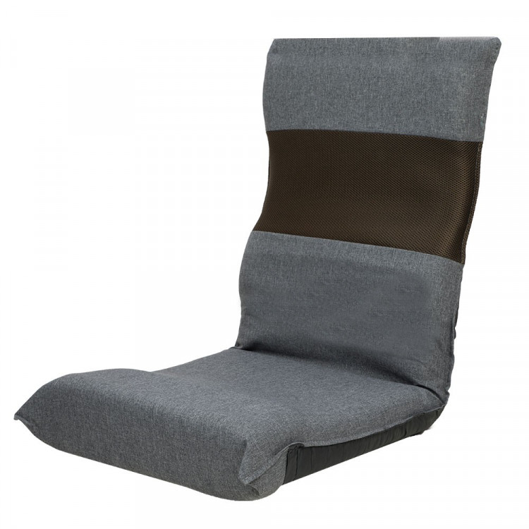 Adjustable Cushioned Floor Gaming Lounge Chair 98 x 46 x 19cm - Grey image 2