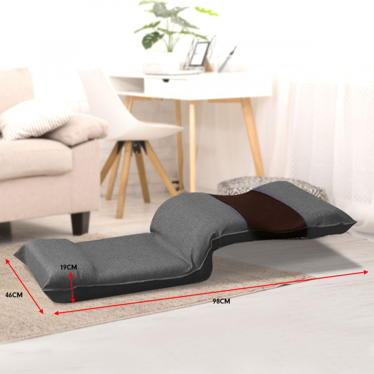 Adjustable Floor  Lounge Chair 98 x 46 x 19cm - Light Grey image 5