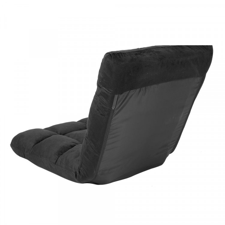 Adjustable Cushioned Floor Gaming Lounge Chair 100 x 50 x 12cm - Black image 8