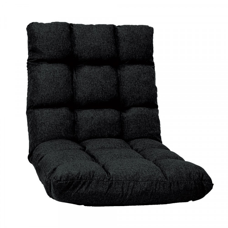 Adjustable  Floor Gaming Lounge Line  Chair 100 x 50 x 12cm - Black image 5