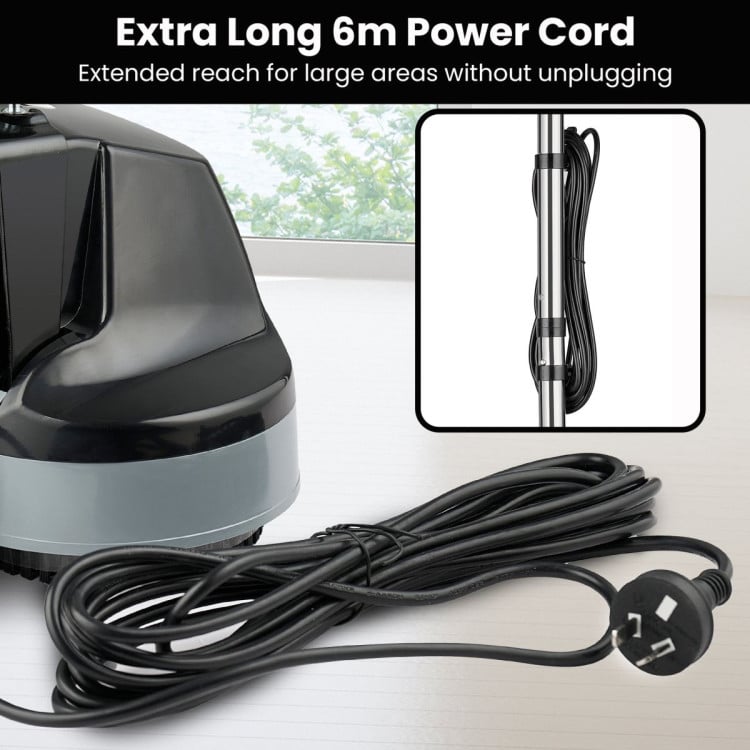 GEN2 Hauskeeper 5 in 1 Electric Floor Polisher 6M Power Cable Timber Hard Waxer Buffer Cleaner Black 240V image 11