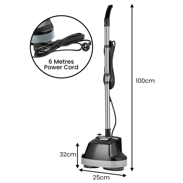 GEN2 Hauskeeper 5 in 1 Electric Floor Polisher 6M Power Cable Timber Hard Waxer Buffer Cleaner Black 240V image 4