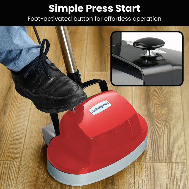 Hauskeeper 5 in 1 Electric 240V Floor Polisher w/ 6M Power Cable Timber Hard Waxer Buffer Cleaner Red image 9