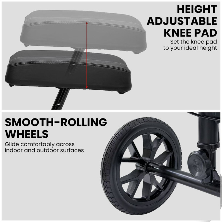 Orthonica Knee Walker with Adjustable Pad and Dual Brakes image 7