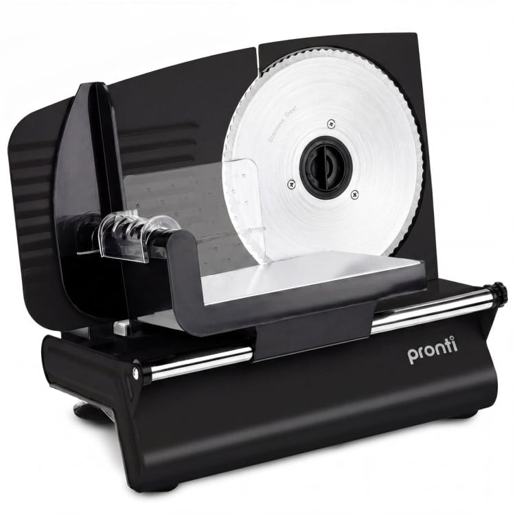 Pronti Electric Deli and Food Slicer 200W with 2 Blades - Black