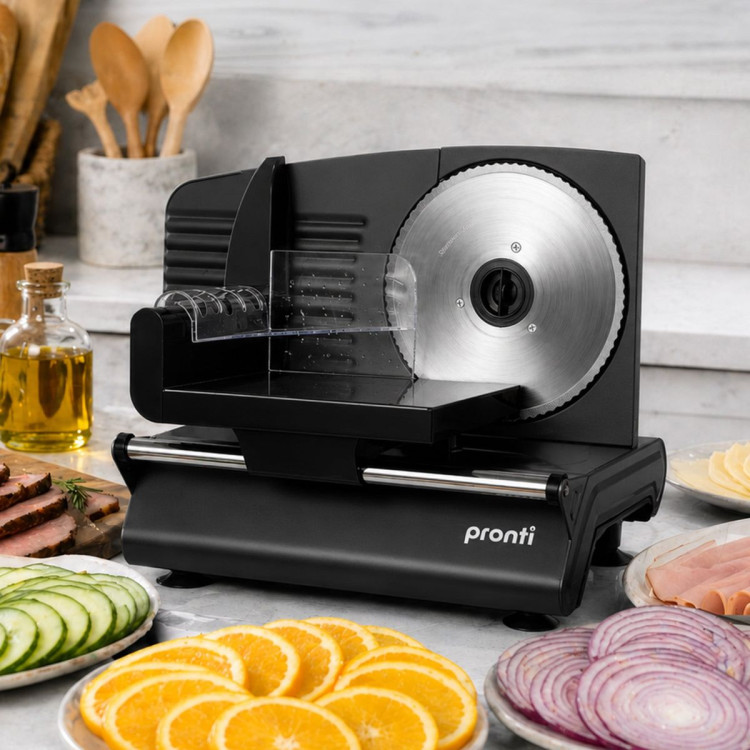 Pronti Electric Deli and Food Slicer 200W with 2 Blades - Black image 12