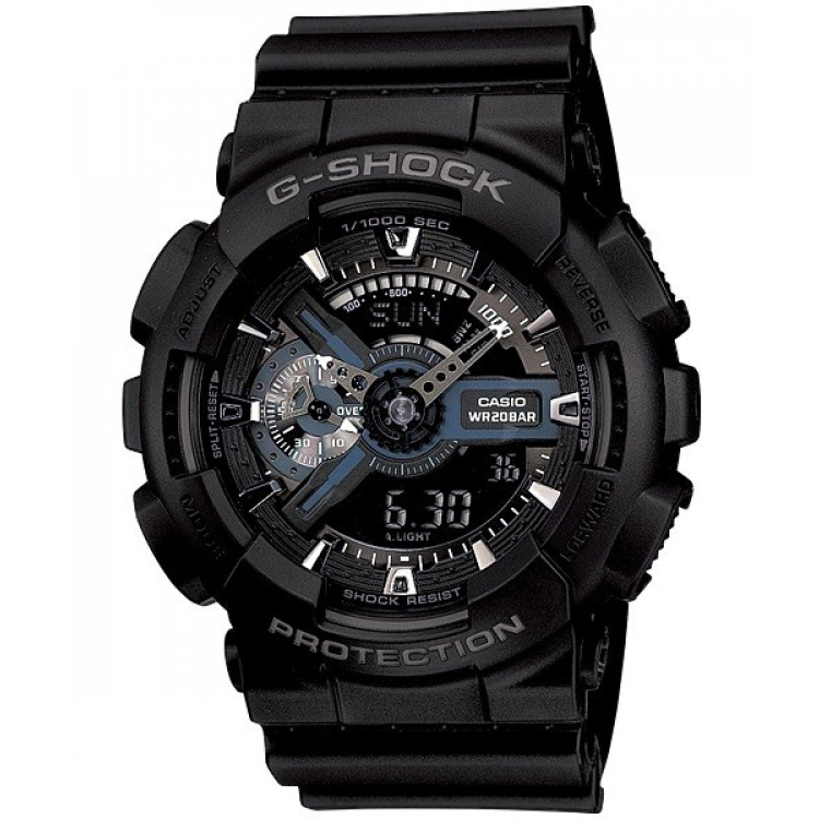 Casio G-Shock Analogue/Digital Mens Black Watch GA-110-1B GA-110-1BDR