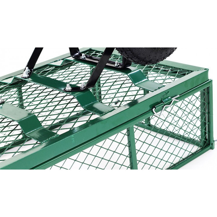 Garden Cart with Mesh Liner Lawn Folding Trolley image 7