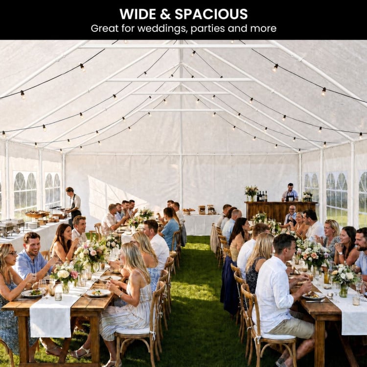 Wallaroo 6x12m Outdoor Event Marquee Gazebo Party Wedding Tent - White image 6