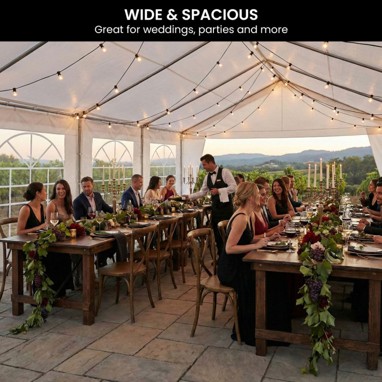 Wallaroo 6x6m Outdoor Event Marquee Gazebo Party Wedding Tent - White image 6