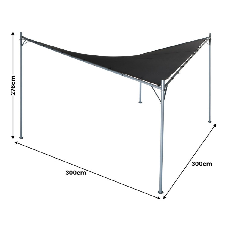 Wallaroo 3x3m Butterfly Steel Gazebo - Charcoal image 4