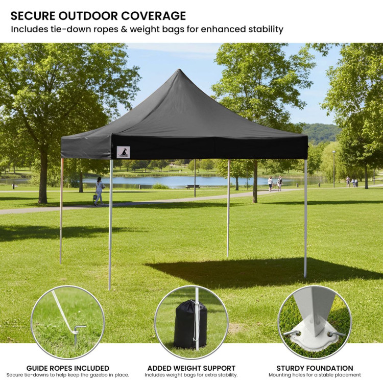 Wallaroo 3x3 PopUp Black Gazebo Marquee Outdoor Tent image 10