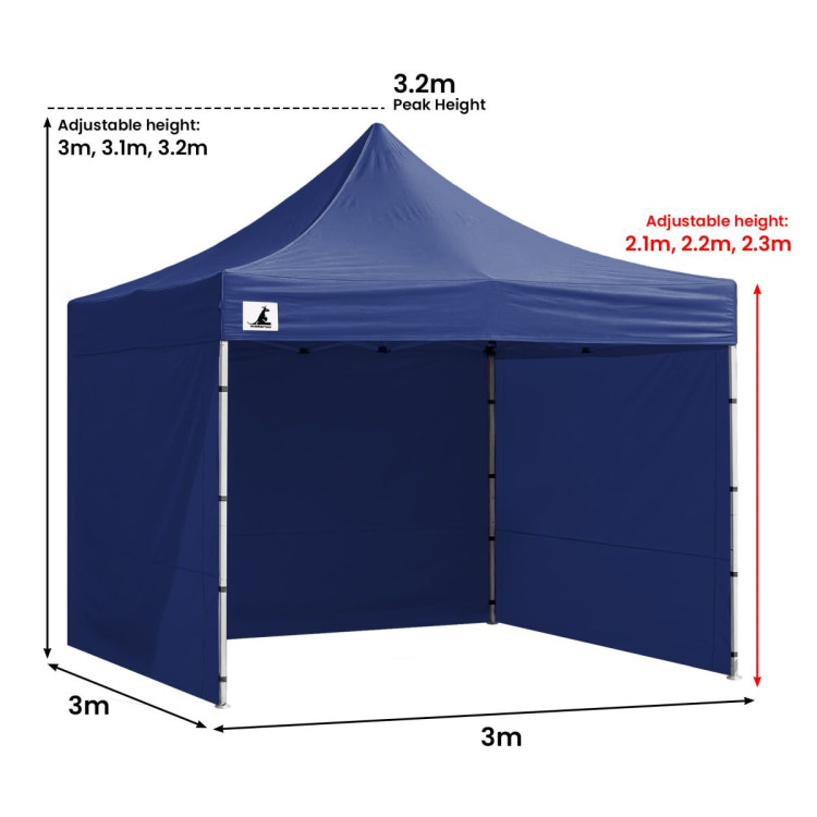 Wallaroo 3x3 PopUp Blue Gazebo Marquee Outdoor Tent image 3