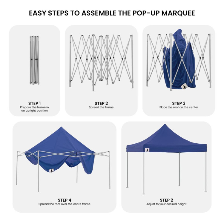 Wallaroo 3x3 PopUp Blue Gazebo Marquee Outdoor Tent image 8