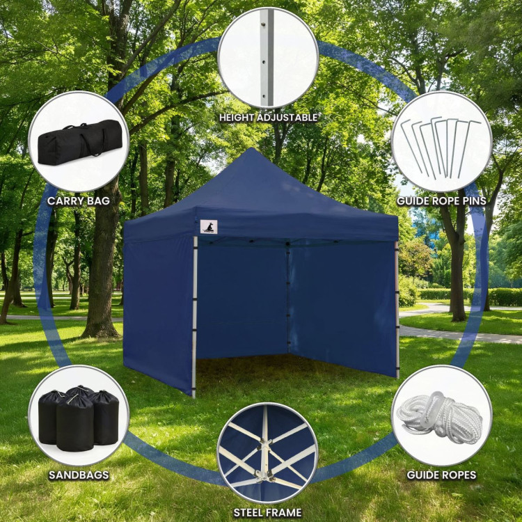 Wallaroo 3x3 PopUp Blue Gazebo Marquee Outdoor Tent image 11