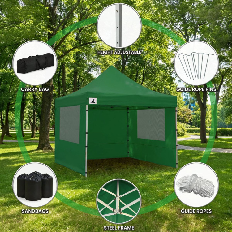 Wallaroo 3x3 PopUp Green Gazebo Marquee Outdoor Tent image 11