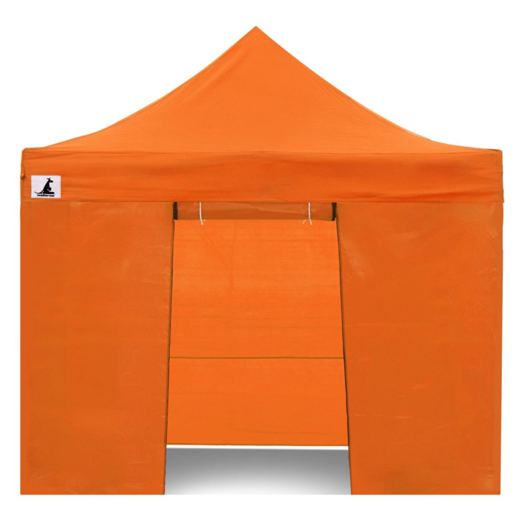 Wallaroo 3x3m Pop Up Gazebo Marquee Tent Orange Outdoor Folding Canopy with 5 Walls Sandbags Carry Bag Market Camping image 6
