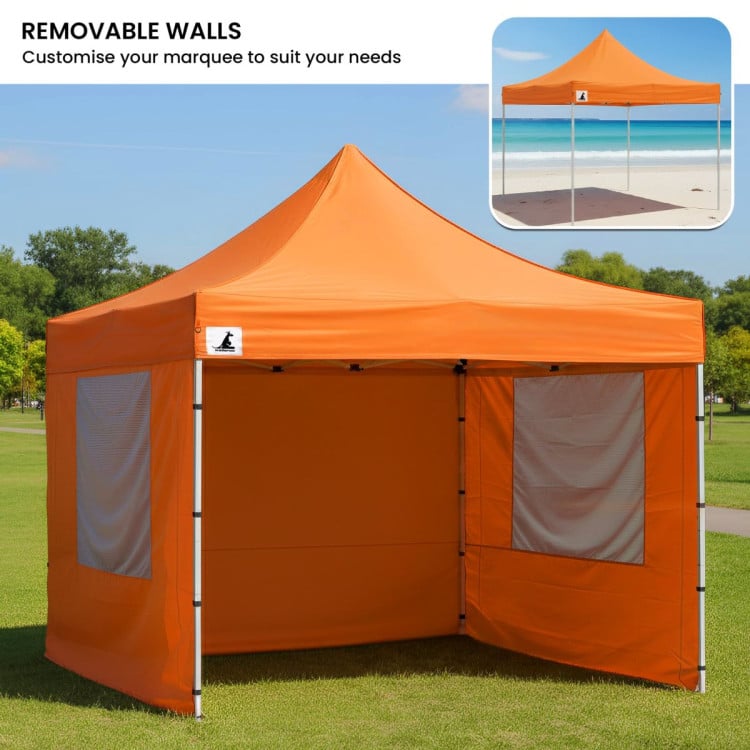 Wallaroo 3x3 PopUp Orange Gazebo Marquee Outdoor Tent image 7